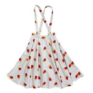 Collectif ModCloth‎ Liesel Suspender Grapefruit Swing Skirt Womens XS Whimsical